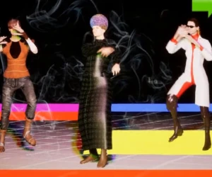 dance off mini-game with disco wig prize MMORPG minigame
